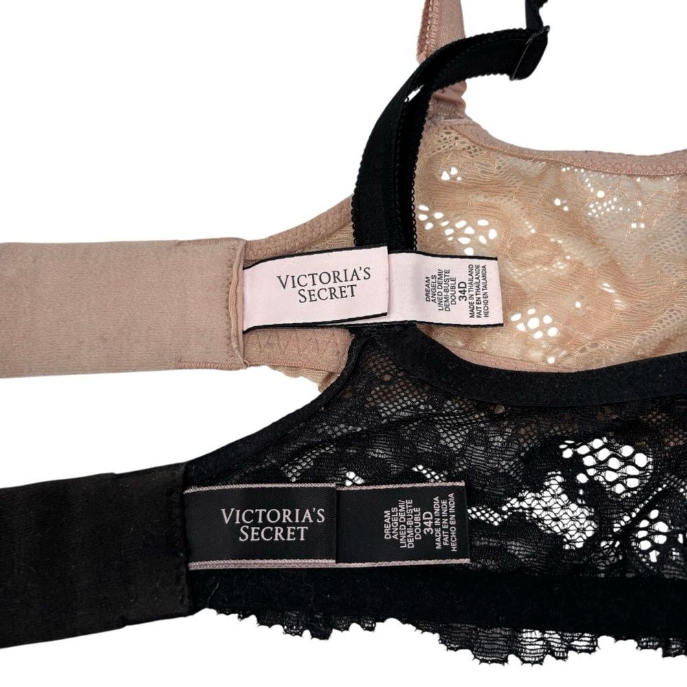 Victoria’s Secret Dream Angels Lined Demi Demi-Buste Double 34D Bundle - Picture 5 of 9